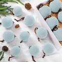 Foilswirl 36 Pcs Gray Blue Velvet Christmas Balls Bulk - 2.36", 2.76", 3.15" Flocked Christmas Tree Ball Ornaments Hanging Decoration for Xmas Tree, Wreath, Home or Party Decorations