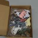 15 Pcs Mini Figures Toys Realistic Farm Animal Figurines, Plastic Learning Educational Playset Animal Themed Party Supplies Cake Topper Ornaments for Easter Egg Birthday Christmas