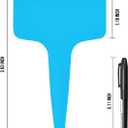 2 x Plant Labels 200 Pcs Yuanling T-Type Plastic Garden Tags Waterproof Plant Sign Stakes Nursery Garden Makers for Seedlings Flower Vegetables Herb Potted Belt Permanet Marker Pen (Blue)
