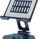 Foldable Aluminum Tablet Stand for Desk, 360 Swivel iPad & Tablet Holder  Portable & Stable Desktop Mount for 512.9in Devices, Dark Grey