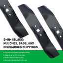 Grasscool LT1045 LT1046 Mower Blades Replace 942-0611A 942-0612A for Cub Cadet 46''Deck Riding Mower Lawn Tractor 942-04125 942-04124
