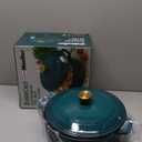 Mueller DuraCast 6 Quart Enameled Cast Iron Dutch Oven Pot with Lid, Heavy-Duty, Oven Safe up to 500 F & Across All Cooktops, Wedding Registry Ideas & Gifts, Emerald