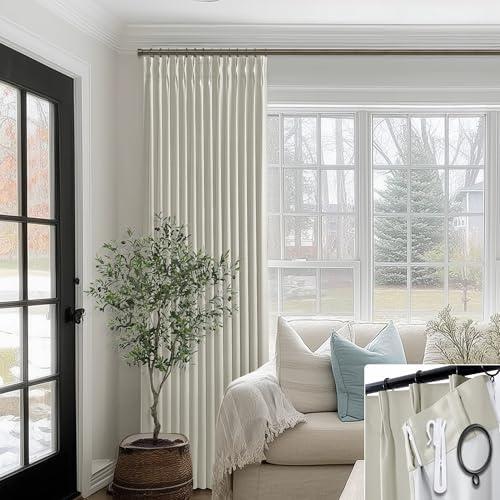 Linen Blackout Curtains 84 Inch Length 1 Panel Set for Bedroom,Neutral Beige Pinch Pleated Farmhouse Tan Cortinas Black Out Para Sala Dormitorio Curtain by Sizes Chart for Living Room 86 Long Linen Blackout Curtains 84 Inch Length 1 Panel Set for Bedroom,Neutral Beige Pinch Pleated Farmhouse Tan Cortinas Black Out Para Sala Dormitorio Curtain by Sizes Chart for Living Room 86 Long