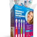 Trueocity Toothbrushes Bulk Individually Wrapped – 55 Pack Medium Bristle, Multi-Colored Toothbrushes for Adults and Kids, Travel & Hospitality Multi-Pack