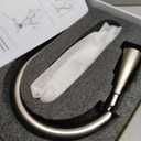 Kitchen Faucet with Glass Rinser, Pull Down Sink Faucet with 3 Spray Modes and High Pressure Glass Rinser, Temperature Display High Arc Stainless Steel Kitchen Faucets (Brushed Nickel)