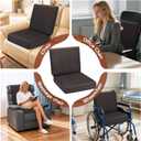 Wibeelee Brown Egg Crate Foam Recliner Cushion with Back Support, 19.7 x 19.7 Inches, 4.3 Inch Thick Seat, Reduces Muscle Fatigue, Ideal for Elderly and Adults