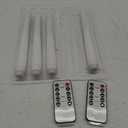 Homemory Flameless Taper Candle Set, 6 Pcs Waxy Led Candlesticks, Flickering Battery Operated, White, 9.6 inches