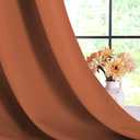 NICETOWN Burnt Orange Modern Blackout Curtains for Small Window, Thermal Insulated and Privacy Room Darkening Drape Panels for Boy's Guest Room Door Short Window (2 Panels, W42 x L45 -Inch)
