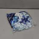 Christmas Twist Tie Bows, 100 Pcs Satin Twist Tie Bows for Treat Bag Satin Ribbon Tie Bows for Tying Up Packages Present Bags Bakery Candy Bags Decorating Ribbon Bow Gift Wrap Bows (Mix Blue)