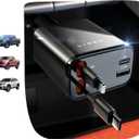 LISEN Retractable Car Charger, 69W Cars Adapter USBC Fast Charger for iPhone 17 16 Pro Max, Car Accessories for Valentines Day Gifts for him Her Birthday Gifts for Men Women 2026 Tech Gadgets for Men