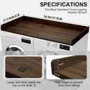Washer Dryer Countertop, 27.5 x 54 Inch Washer and Dryer Countertop for Laundry Room Organization with Edge Wooden, Walnut