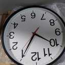 Rohioue 18 Inch Wall Clock, Modern Battery Operated Wall Clocks, Silent Non Ticking Large Analog Clock for Living Room, Office, Home, Bedroom, Kitchen, Bathroom(Black)