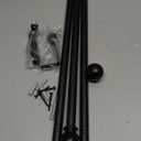 Curtain Rods for Windows 28 to 48 inch, 5/8 inch Black Curtain Rod Set with Brackets, Splicing Adjustable Metal Drapery Rod for Bedroom, Kitchen, Living Room, Matte Black