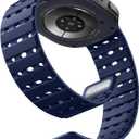 Bandletic Magnetic Silicone Watchband Compatible with Samsung Galaxy Watch 8 40mm 44mm / 8 Classic 46mm 2025, No Gap Soft Breathable Replacement Strap for Men Women, Navy Blue