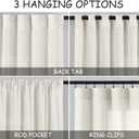 2 Panels Set Cream Linen Curtains 108 inches Long for Living Room Extra Long Back Tab Curtains Neutral Farmhouse Light Filtering Semi Sheer Linen Drapes Ceiling to Floor for Large Window Ivory 9 FT