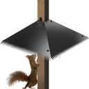Metal Squirrel Baffles with Spikes - Galvanized Steel Squirrel Guards for 4x4 Posts and Bird Feeder Poles - Keeps Squirrels and Raccoons out of Birdhouses (1 Pack)