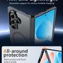 FNTCASE for Samsung Galaxy Z Fold7 Case: [Fit for Magsafe] [Screen Protector] Magnetic Translucent Matte, Military Grade Drop Protection, Shockproof Protective for Fold 7 Phone Cover (Black 8.0 inch)