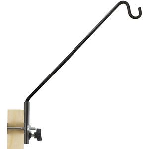 MIXXIDEA Extended Fence Deck Hook Rail Hook Heavy Duty Bird Feeder Hook, 360 Degree Rotary and Length Adjustable Plant Bracket for Bird Feeders, Planters, Suet Baskets, Lanterns, Wind Chimes and More (43in Long Fence Hook-1 Pack)