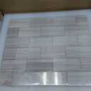 5-Sheet Subway Peel and Stick Backsplash Marble Tile, 11.8" x 11.8" Grey Wood Natural Stone Self Adhesive Mosaic Tiles, Stick on Backsplash for Kitchen Bathroom Fireplace