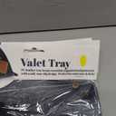 4 x Leather Catchall Valet Tray for Phone, Keys, Wallet (Navy Blue, 6.9 x 2.2 in)