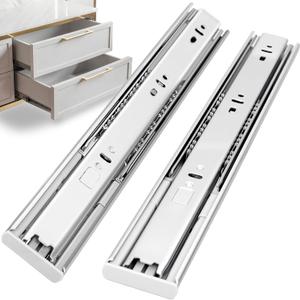 12 inch Soft Self Close Drawer Slides 6 Pairs (12pcs) Full Extension Ball Bearing 3 fold Full Stretch Side Mount Drawer Slides 100 LB Capacity Drawer Slide 12" Silver