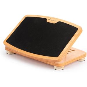 StrongTek Adjustable Wooden Foot Rest for Under Desk, Ergonomic Office Footstool with 3 Height Levels, Improves Posture & Leg Circulation, Comfortable Foot Support for Work & Home
