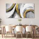 Abstract Bedroom Wall Art - Black and White Grey Abstract Gold Foil Hand Painted Texture Modern Canvas paintings for Living Room Kitchen Hallway Office Wall Decor 20x40 IN (40L" x 20W")