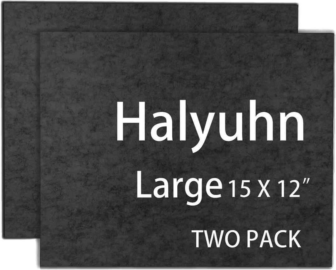 8 MM Thick Felt Furniture Pads (Non-Adhesive), 15 x 12 Black Felt Sheets for Home and Office, Cuttable Furniture Pads for Hardwood Floors, Thick Square Sheets for Crafts  2Pack