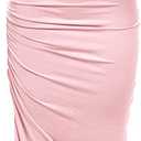 Women's Two Piece Skirt Sets Summer Beach Sexy Ruched Backless Cami Top And Cut Out Skirt Night Out Dress (Pink)