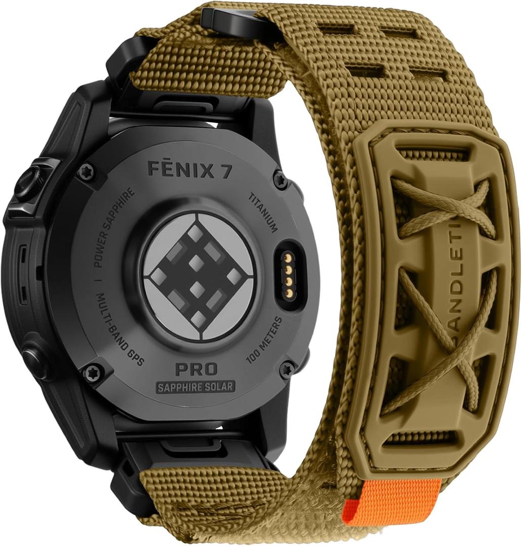Bandletic Compatible with Garmin Approach S70 47mm S62 S60 Watch Band - 22mm Quick Fit Replacement Nylon Strap for Fenix 8 47mm 7 6 Pro/5 Plus/Instinct 3 E 45mm 2 /Forerunner 970/965/955/945/Epix