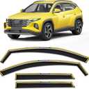 in-Channel Window Rain Guard for Fit for Hyundai Tucson 2022 2024 2023 2025 2026 Rain Guards Side Window Visors Low Profile Vent Visor Window Deflectors Vent Shades Car Accessories