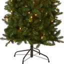 National Tree Company 9 ft Pre-Lit Kingswood Fir Slim Artificial Christmas Tree, 500 Clear Lights, 1,443 Tips, Includes Stand, Green