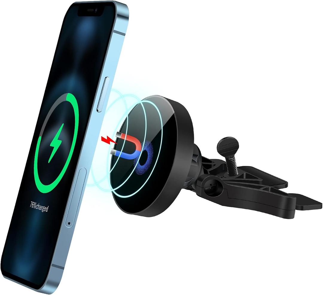 15W Magnetic Wireless Car Charger CD Slot Mount for iPhone 13/13 Pro/13 Pro Max/13 mini/12/12 Pro/12 Pro Max,Powerful Suction Auto-Alignment Mag-Safe Car Mount, Compatible with Mag-Safe Cases
