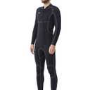 Hevto Men Wetsuit 3/2mm Neoprene Front Zip Full Wet Suit in Cold Water for Surfing Swimming SUP Snorkeling Diving (M2-Black, M)