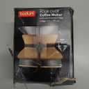 Bodum 34oz Pour Over Coffee Maker, High-Heat Borosilicate Glass with Reusable Stainless Steel Filter and Cork Grip - Made in Portugal