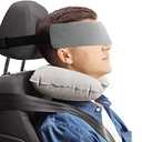JenPen 2 Sets Headrest Travel Pillow Neck Pillow for Airplane Travel Functional Head Straps Neck Brace for Sleeping on Airplane Car(Gray)