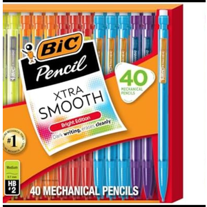 BIC Xtra-Smooth Mechanical Pencils with Erasers, 40-Count