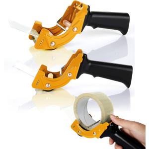 Acrux7 2 PCS 2 Inch Packing Tape Gun, Rapid Replace Packing Tape Dispenser Guns with Ergonomic Grip, Handheld Tape Gun Dispenser Heavy Duty Tapes Sealing Cutter for Carton Packaging, Boxes Sealing