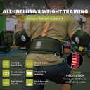 2-in-1 Weightlifting Belt & Dip Belt with Chain for Added Weight Training,Weightlifting, Squats, Deadlifts,Powerlifting for Men & Women (Medium, Black/Grey)