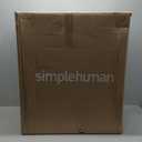 simplehuman 50 Liter / 13 Gallon Semi-Round Kitchen Step Trash Can with Secure Slide Lock, Mocha Plastic