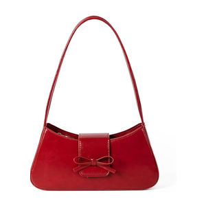 Shoulder Bags for Women Coquette Bow Purse Y2k Bag Small Cute Purses Mini Hobo Handbag Faux Leather Shoulder Purse (Red)