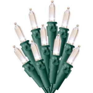 Sylvania 300 Lt LED Warm White Mini Christmas Lights. Green Wire. 37.25' Lighted Length per String