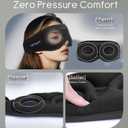 Sleep Mask with Headphones Bluetooth 5.4, TOPOINT 3D Eye Mask Blackout with Soft Bamboo Cotton for Side Sleepers Women Men, Sleep Headphones Earphones HD Speaker Microphone for Travel Meditation Gift