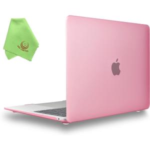 UESWILL 2022 2021 MacBook Air 13 inch Case A2337 M1 A2179 A1932, Hard Shell Case Cover Compatible with MacBook Air 13 inch with Retina Display & Touch ID (2018-2022), Pink