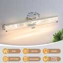 AIJIASI Bathroom Light Fixtures Over Mirror, 32 Inch Brushed Nickel Vanity Lights for Bathroom, 24W Dimmable LED Modern Vanity Lighting Fixtures for Living Room Paintings 3000K