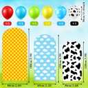 Foilswirl 34 Pieces Toy Themed Birthday Party Decorations Arch Backdrop Covers 4ft 5ft 6ft Spandex Arch Backdrop Cover Cow Blue Sky Cloud Print Balloons Inspired Birthday Cartoon Themed Party Decor