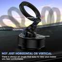 Electric Vacuum Magnetic Suction Phone Mount, 360 Rotatable Car Magnetic Phone Holder, Vacuum Suction Phone Holder for Car, Universal Magnetic Car Mount for Smooth Surface(Black Upgraded)