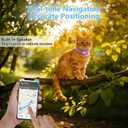 2-in-1 GPS Tracker for Cats: Smart Pet Collar with Real-Time Tracking,No Monthly Fee/Subscription (iOS & Android) Waterproof, Anti-Lost,365-Day Long Battery Life GPS Tracker Cat Collar (Pink)