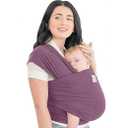 KeaBabies Baby Wrap Carrier - All in 1 Original Baby Carrier Newborn to Toddler Sling, Easy to Wear, Hands Free Bonding, Lightweight, Breathable Infant Wraps (Dark Mauve)