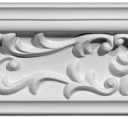 Endurathane Strasbourg Crown Moulding, 3 5/8"H x 3 5/8"P x 5 1/4"F x 94 1/2"L, Factory Primed